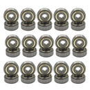 30x Ball Bearing Dual Shielded Metal Chrome Skateboard Inner Diameter 8 (mm)