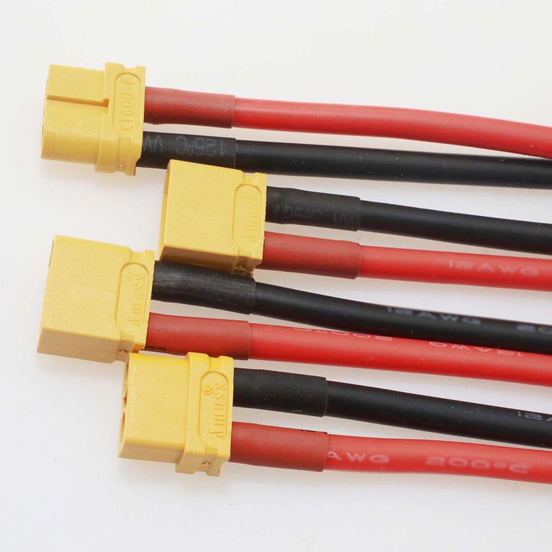 2PCS AMASS XT60 Battery Series Cable Female Male 12AWG 10cm Wire ewrr