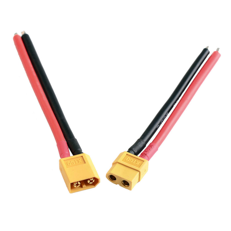 2PCS of XT60 Battery Male Connector Female Plug with Silicon 14 AWG Wire 88A