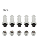 5 Pair GX 12mm 4Pin Female & Male Connector Plug Socket Metal Aviation Plug