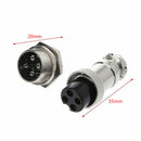 5 Pair GX 12mm 4Pin Female & Male Connector Plug Socket Metal Aviation Plug