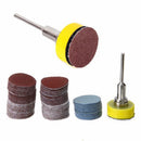 100Pcs 1" Sanding Discs +1" Abrasives Hook & Loop Backer Plate+1/8inch Shank Set