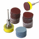 100Pcs 1" Sanding Discs +1" Abrasives Hook & Loop Backer Plate+1/8inch Shank Set