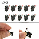 10Pcs Micro Roller Lever Arm Open Close Limit Switch KW12-3 Widely Application
