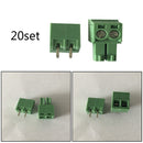 20 Set 3.5mm Pitch 2Pin Way Straight Screw Terminal Block Pluggable Connector