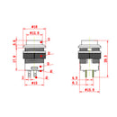 10pcs 16MM Momentary ON/OFF Push Button Switch with Latching/Steady itrg