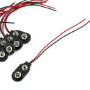 3pcs Snap On 9V Battery Holder Clip Connector Hard Shell 15CM Cable Wire Lead