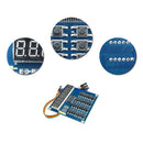 TM1638 8-Bit LED Digital Tube 16 Keys 3-Wire Display Module With 5 Cables