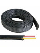 10M Expandable PET Braided Cable Sleeving Sheathing Wire Audio Sleeve Black