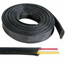 10M Expandable PET Braided Cable Sleeving Sheathing Wire Audio Sleeve Black