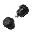 20 Pieces Black Waterproof Mini Round Momentary Push Button Toggle Switch