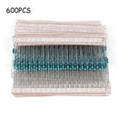 600Pc 30 Values Each Value Metal Film Resistor Pack 1/4W 1% Resistor Kit Set l k