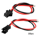 100pcs 2Pin Male & Female Plug Terminal Connector Cable Wire Power for LED Light