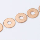 100pcs Brass Flat Washer Copper Crush Washers Gasket Seal Ring For Car Boat