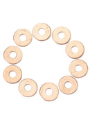 100x Solid Copper Crush Washers Seal Flat Oil Brake Ring Kit 6*2*0.8mm Durable