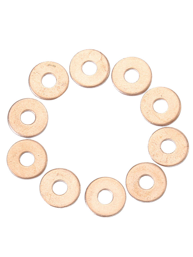 100x Solid Copper Crush Washers Seal Flat Oil Brake Ring Kit 6*2*0.8mm Durable