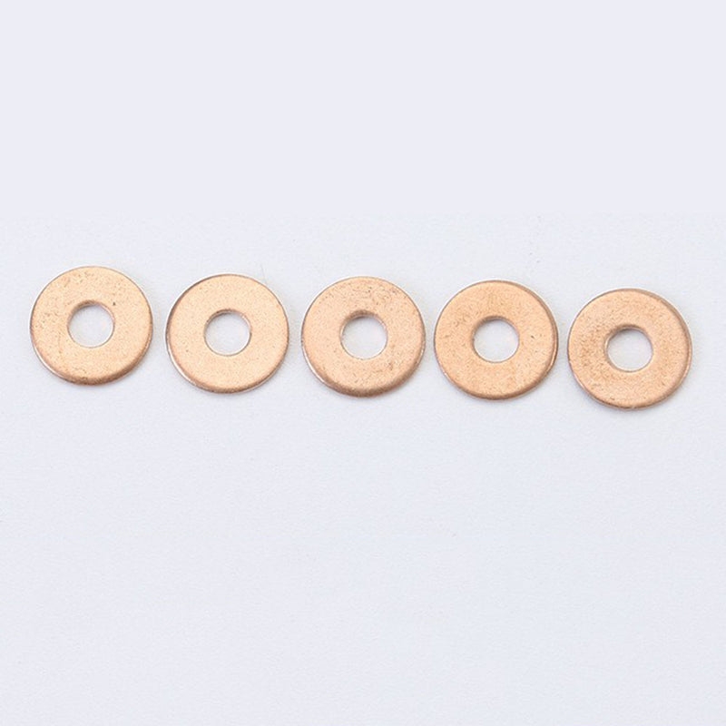 100x Solid Copper Crush Washers Seal Flat Oil Brake Ring Kit 6*2*0.8mm Durable