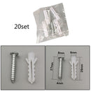 20 Set Concrete Brick 6x26mm Wall Screw Anchor Plugs w/ Self-tapping Screws