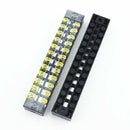 5pcs 12 Position Barrier Block Terminal Strip Wire Connector TB1512L 600V15A