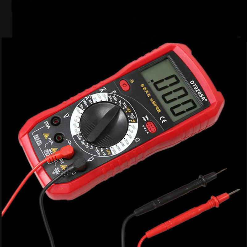 Portable Handheld LCD Display Digital DT9205A+ Multimeter With Test Lead Probe