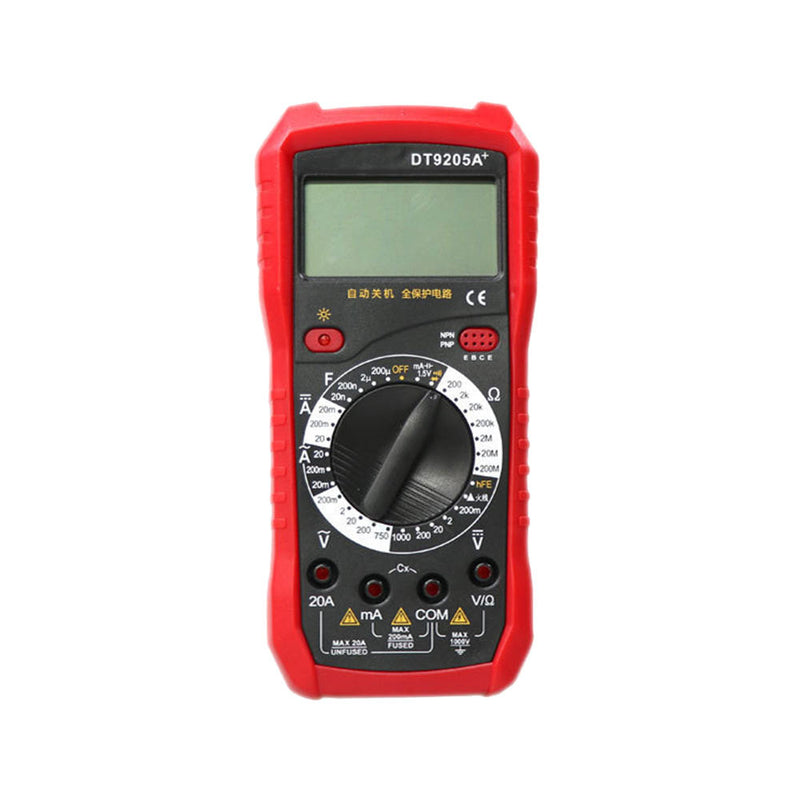 Portable Handheld LCD Display Digital DT9205A+ Multimeter With Test Lead Probe