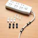 60pcs Cable Cord Wire Organizer Plastic Clips Ties Fixer Holder Self Adhesive