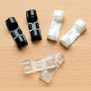 60pcs Cable Cord Wire Organizer Plastic Clips Ties Fixer Holder Self Adhesive