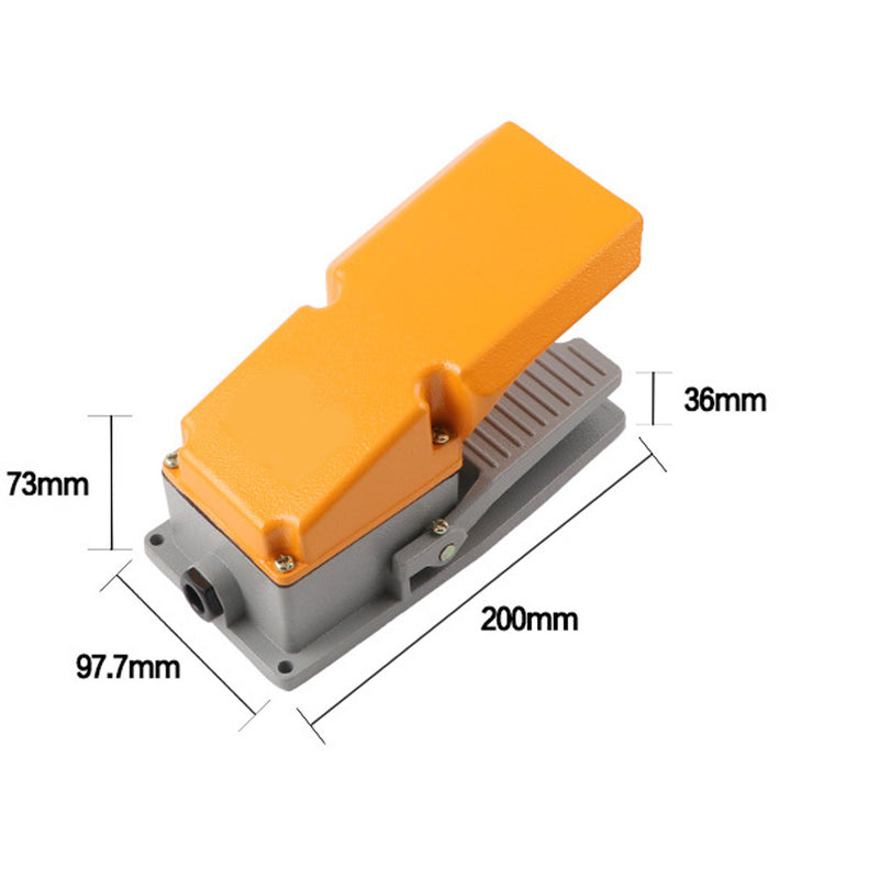 1x Heavy Duty Cast Aluminum Foot Switch SPDT Electric Pedal Momentary Hot