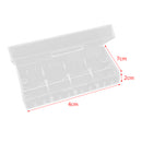 2pieces Battery Storage Box Organizer Holder Clear for 2x18650 Batteries Durable