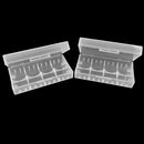 2pieces Battery Storage Box Organizer Holder Clear for 2x18650 Batteries Durable