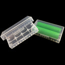 2pieces Battery Storage Box Organizer Holder Clear for 2x18650 Batteries Durable