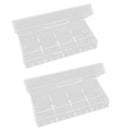 2pieces Battery Storage Box Organizer Holder Clear for 2x18650 Batteries Durable