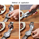 1X 304 Stainless Steel 2 in 1 Quick Chestnut Clip Walnut Pliers 17.5*5*3.5cm
