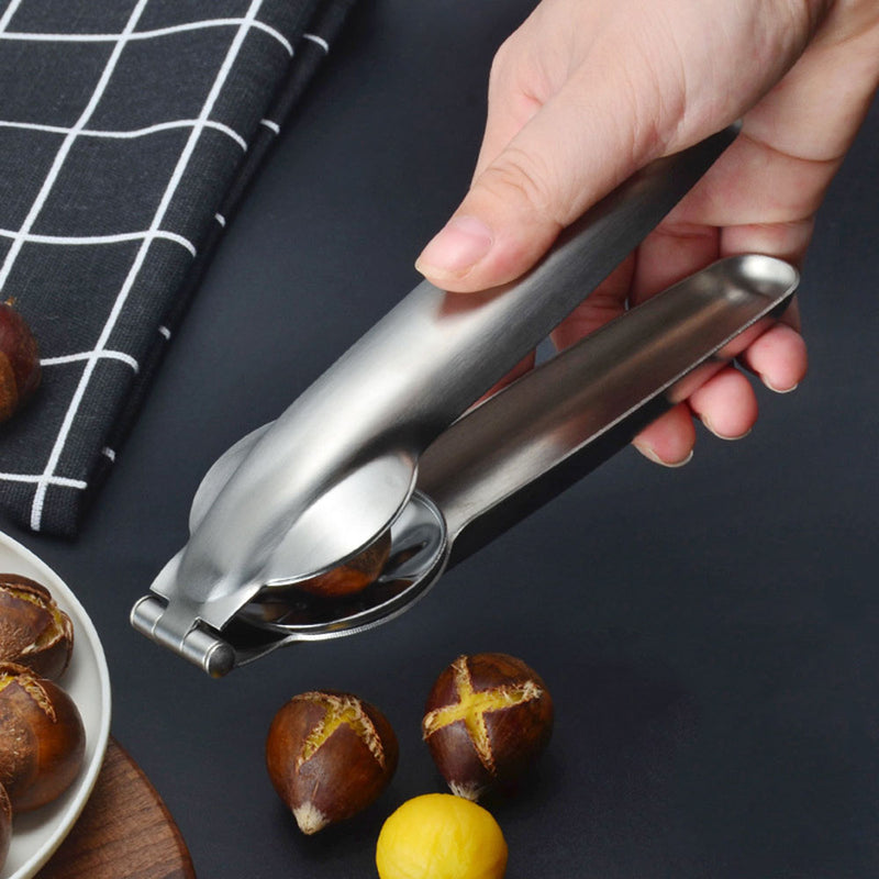 1 X 304 Stainless Steel 2 in 1 Quick Chestnut Clip Walnut Pliers New