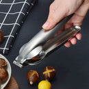 1X 304 Stainless Steel 2 in 1 Quick Chestnut Clip Walnut Pliers 17.5*5*3.5cm