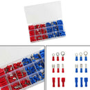 400pcs Insulated Spade Ring Electrical Wire Cable Connector Terminal Male Female