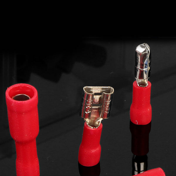 400pcs Insulated Spade Ring Electrical Wire Cable Connector Terminal Male Female