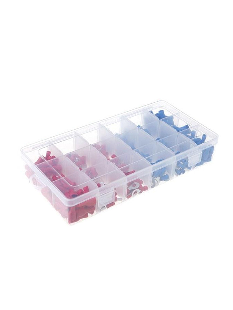 400pcs Insulated Spade Ring Electrical Wire Cable Connector Terminal Male Female