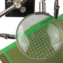 Adjustable Helping Hand Soldering Stand Glass Lens 5-8X Magnifier Alligator Clip