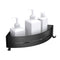 Triangular Bath Storage Holder Shelf Bathroom Corner Rack Single Tier Black