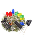 Fun 4017 Colorful Voice-activated Rotating LED Lights Circuit Board Production