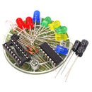 Fun 4017 Colorful Voice-activated Rotating LED Lights Circuit Board Production