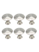 6X Furniture Round Stainless Steel Door Knob Drawer Cabinet Kitchen Pull Handle