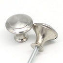 6X Furniture Round Stainless Steel Door Knob Drawer Cabinet Kitchen Pull Handle