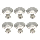 6X Furniture Round Stainless Steel Door Knob Drawer Cabinet Kitchen Pull Handle