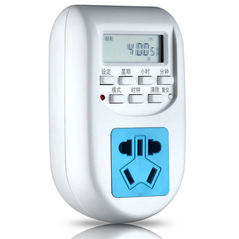 1 x Timer Switch Socket Digital Energy-saving Plug-in Socket 7 Day 24 Hour New