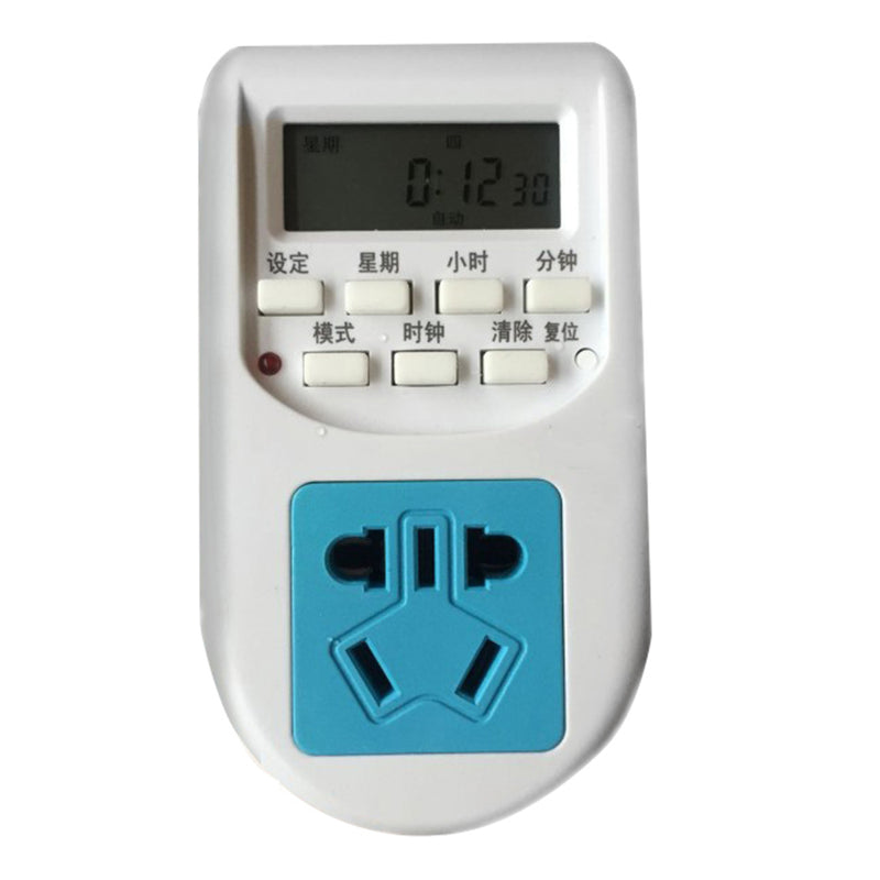 1 x Timer Switch Socket Digital Energy-saving Plug-in Socket 7 Day 24 Hour New