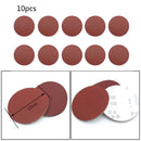 10X 5 inch 80 Grit Round Flocking Sandpaper Polishing Abrasive Sanding Discs