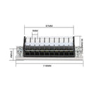 2x TD1510 Rail Combination Terminal Block Row Box 15a Power Wire Fixed Connector
