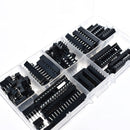66Pcs 8 Values DIP IC Sockets Adaptor Solder Type Socket Kit Easy to Use New